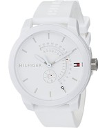 Tommy Hilfiger Analog Quarzuhr für Herren mit weißem Silikonarmband - 17... - $823.73 CAD