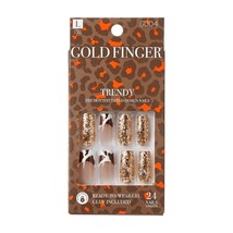 KISS GOLDFINGER GEL READY TO WEAR 24 NAILS GLUE INCLUDED - #GD04 - £5.89 GBP