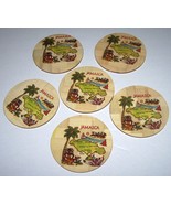 Jamaica Handcrafted Bamboo Wood Table Placemats Coasters With Wooden Holder - $779.26 MXN