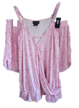 Tahari Sleepwear 2 Piece Set, Short and Tank Top, Pink Large - $19.77
