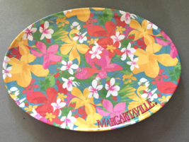 Margaritaville Melamine Plate Platter Tray Floral Hibiscus 16x11&quot; Beach ... - £37.66 GBP