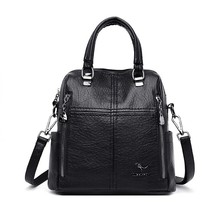 Women Leather BackpaVintage Female Shoulder Bag Travel Ladies Bagpack School Bag - $53.22