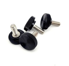 10-24 x 1/2&quot; Knurled Thumb Screw Bolts Black Round Clamping Knob 4-24 Pack #10 - £8.57 GBP+