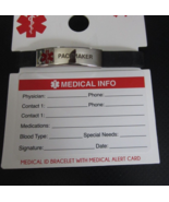 Medical Alert ID Black Silicone Bracelet with Medical Alert Card for Pac... - $9.89