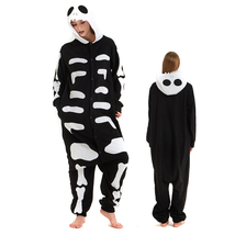 Skeleton Adult Onesies Animal Cartoon Kigurumi Pajamas Halloween Cosplay - £23.97 GBP