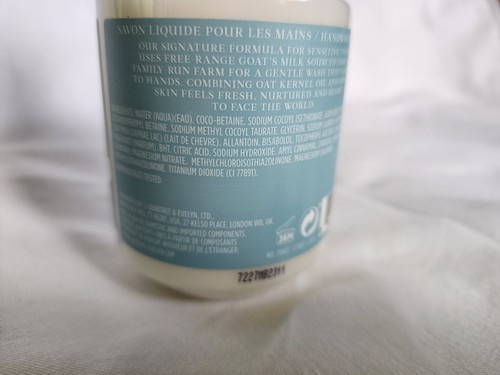 CRABTREE & EVELYN Goatmilk & Oat Soothing Hand Wash 8.5 oz Pump Bottle Item image 2