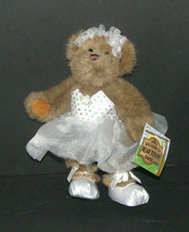 Ganz Ballerina Bear 10 Inches Brown Bear White Tutu - $14.83