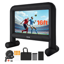 VEVOR 16FT Inflatable Movie Screen, Projector Screen with Portable Stora... - $89.99
