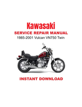 1985-2001 Kawasaki Vulcan 750 VN750 Twin Service Repair Manual - $21.12 CAD