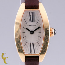 Cartier Mini Tonneau Lanieres 2592 18k Rose Gold Quartz Watch w/ Original Band - £3,588.95 GBP