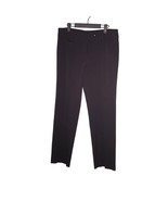 ANN TAYLOR MODERN Black Straight Leg Dress Pants Size 8 Office Professional - $19.99