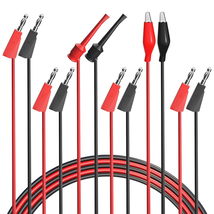 Multimeter Test Leads Set: Banana Plugs, Alligator Clips, Test Hooks - 3... - $17.65