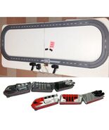 1993 TYCO TCR Slotless Slot Car 13ft RACE SET with 2 TURBO TRAINS Penn Santa Fe - $3,026.59 MXN