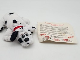 Vintage Pound Puppies 7&quot; Black &amp; White Dalmatian Spots Puppy Plush Tonka... - £20.16 GBP