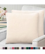 Velvet Pillowcases, Set of 2 Solid Decorative Case Sets, Throw Pillow Co... - $18.80