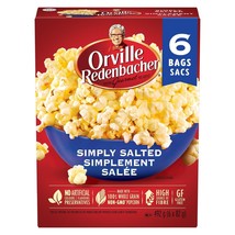 4 X Orville Redenbacher Microwave Popcorn Simply Salted 492g (6 x 82g) E... - £28.88 GBP