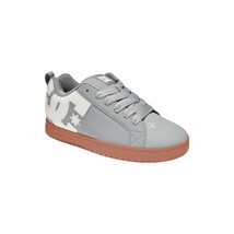 DC Men&#39;s Court Graffik Skate Sneaker Shoes Grey / White / Gum Size 8 - £54.17 GBP