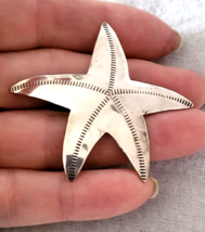 Sterling Silver 925 Signed ID Vintage STARFISH Brooch Pin - $23.99