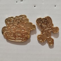Super Mario Collector Enamel Pins Set Of Both Gold Marios - $33.85