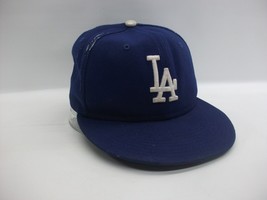 Los Angeles Dodgers Hat Fitted Size 7 Blue New Era MLB Baseball Cap Paint Marks - £15.46 GBP