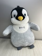 Happy Feet Two plush penguin Erik plush blue eyes bow tie Toy Factory - $13.50