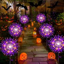 6-Pack Purple And Orange Solar Halloween Lights Outdoor, 540 LED Outdoor  - £71.92 GBP