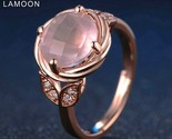 0 natural round pink rose quartz ring 925 sterling silver jewelry romantic wedding thumb155 crop