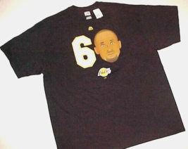 Kobe Bryant 6 Vintage L.A. Lakers Mamba Majestic Nba Black T-Shirt 2XL New - £66.39 GBP