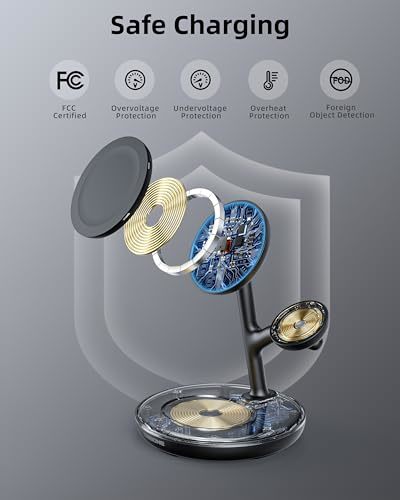 3 in 1 Magnetic Wireless Charger Stand for Apple Devices, TRIBONE Fast Charging  Item image 8