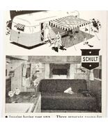1947 Schult Trailer Coach Mobile Home Advertisement Vintage Automobilia E8K - $365.23 MXN