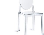 Vanity 2Xhome Louis Large Transparent Mid Century Ghost Chair, Clear. - $100.97