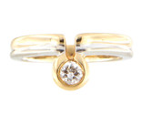 Diamond Women&#39;s Solitaire ring 14kt Yellow and White Gold 371295 - $399.00