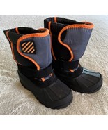 Boys Black Gray Orange Snow Boots Size 13 - $325.84 MXN