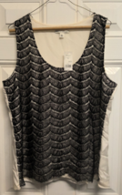 Banana Republic Shirt Womens Size XL Pattern Sleeveless Blouse Layering ... - $44.54