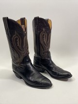 Vintage USA Nocona Boots US Men&#39;s 7 D Brown Leather Cowboy Western Boots - £55.02 GBP