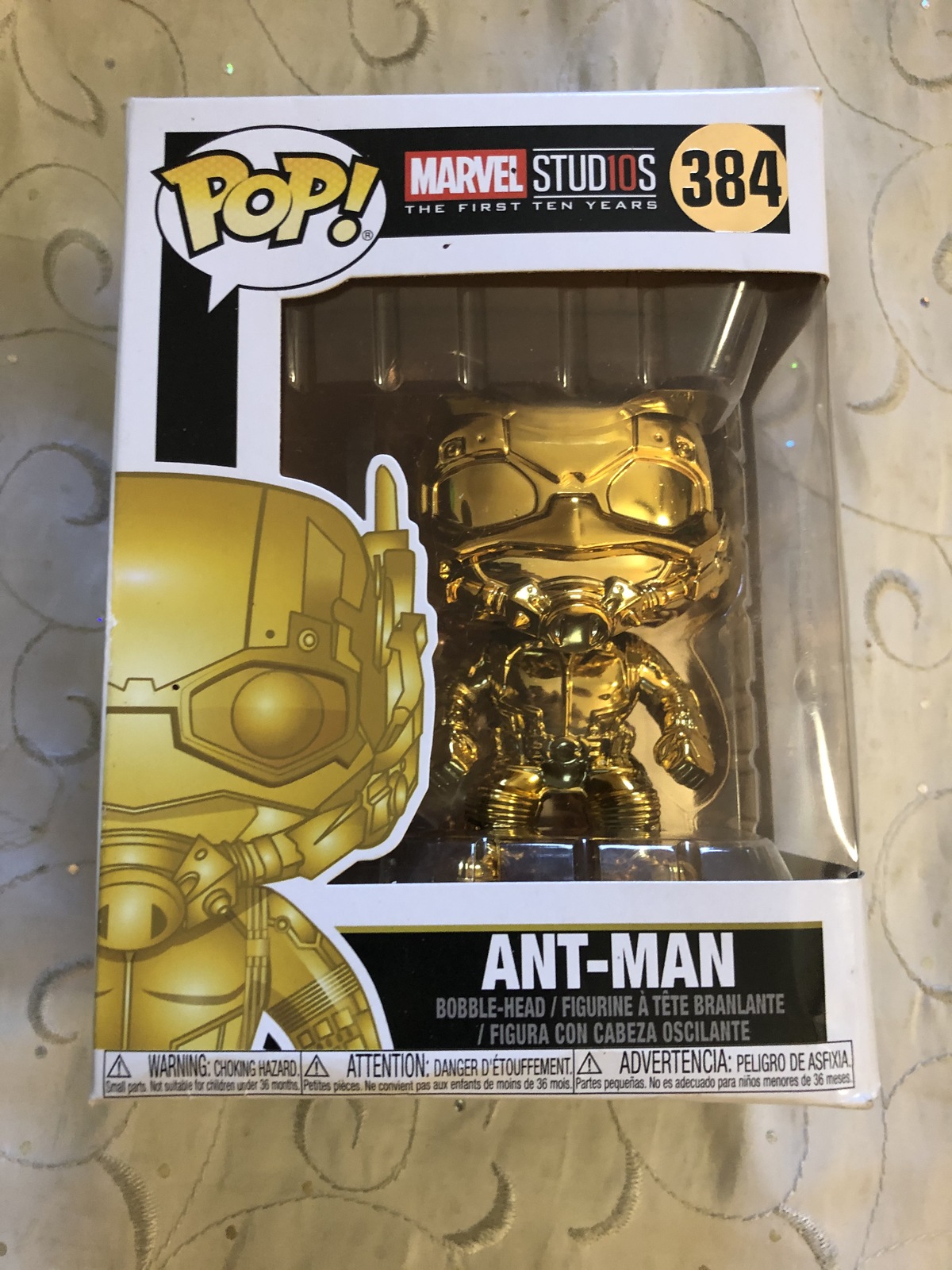 Marvel Studios First 10 Years Ant Man Gold Chrome 384 Pop Vinyl Funko Ex... - $12.95