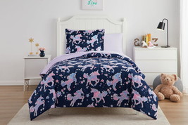 5-Piece Glow in the Dark Unicorn Bed in a Bag, Twin - £43.56 GBP