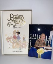 1988 A Precious Moments Christmas Book Signed By Sam Butcher With Photo - £31.11 GBP
