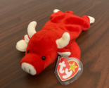 Vintage Ty Beanie Babies &quot;Snort&quot; Red Bull 1995 - £4.60 GBP