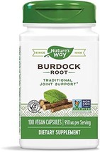 Nature&#39;s Way Burdock Root 475 mg per capsule,100 Count (Pack of 2) - £29.56 GBP