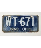 1963 Ohio License Plate WT 671 - $23.76