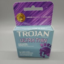 Trojan Sensitivity Ultra Thin Lubricated Condoms - 3 Pack Exp 3/25 - £6.05 GBP