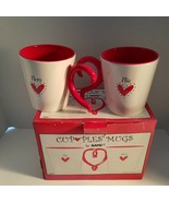 Couples Mugs By Ganz Red White 16 oz. Each Valentines Day His Hers In Or... - £15.95 GBP