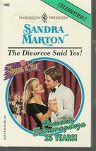 Marton, Sandra - Divorcee Said Yes! - Harlequin Presents - # 1962 - £2.39 GBP