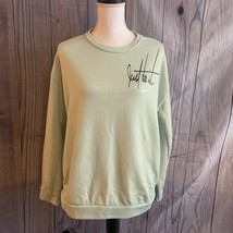 Nike Just Do It Sweatshirt, Medium, Mint Green, Polyester Blend - $24.99
