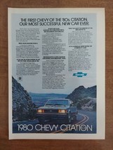 1980 Chevy Citation Highway Mountain Driving Div Of GM 1979 Vintage Prin... - $8.90