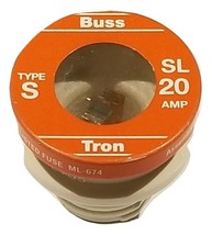 Buss S SL-20 20 Amp Time Delay Tamper-Proof Base Plug Fuse 125V (Single)
