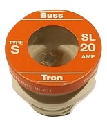 Buss S SL-20 20 Amp Time Delay Tamper-Proof Base Plug Fuse 125V (Single) - £6.36 GBP