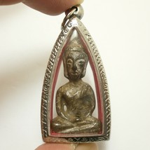 Chiangroong Amulet Pendant Laos Buddha Blessed In 1920s Lucky Happy Healthy Life - £160.18 GBP