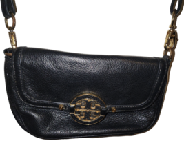 Tory Burch Amanda Small Crossbody Bag in Black Pebble Leather - £91.10 GBP